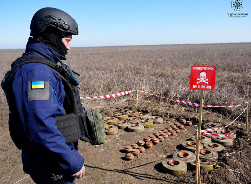 У Баштанському районі досі замінованими залишається 35 тисяч гектарів території 