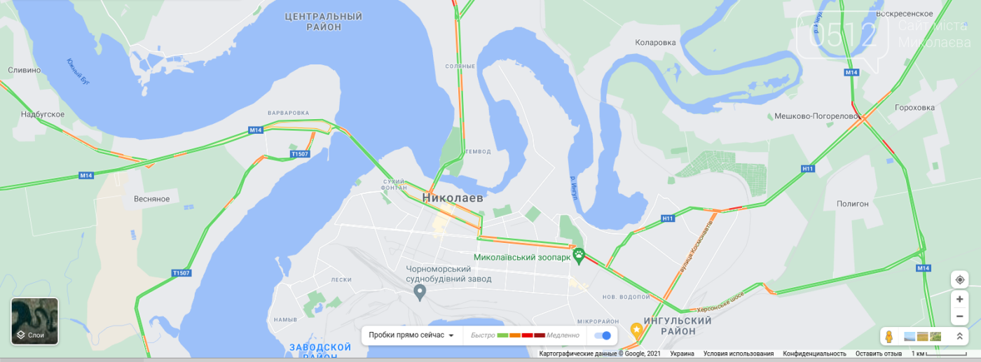 Пробки в Николаеве