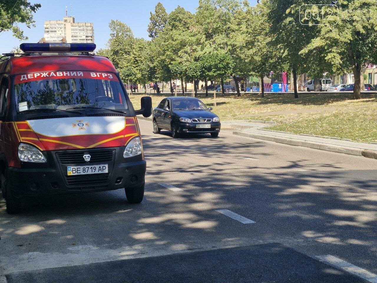 Обвал поврежденного здания в центре Николаева