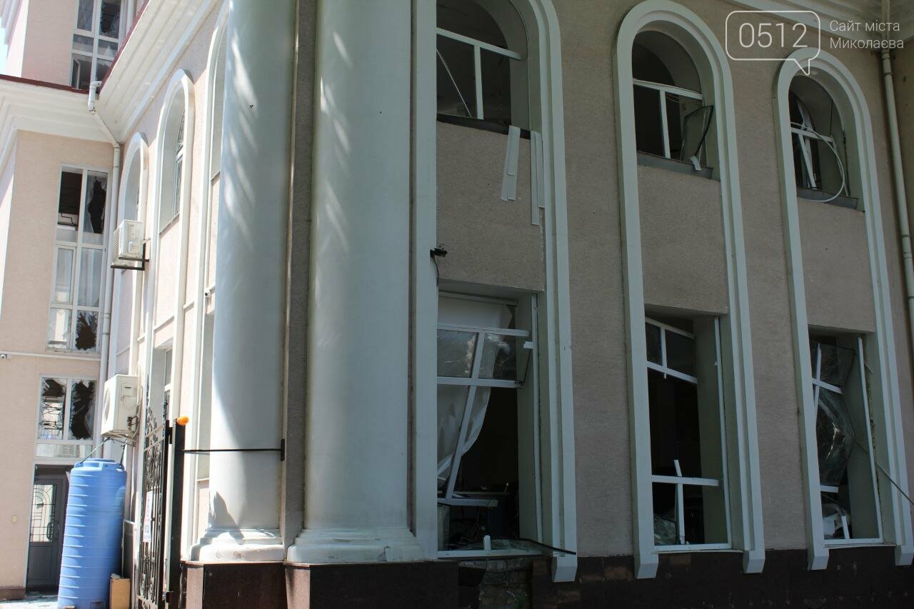 Последствия атаки в Николаеве