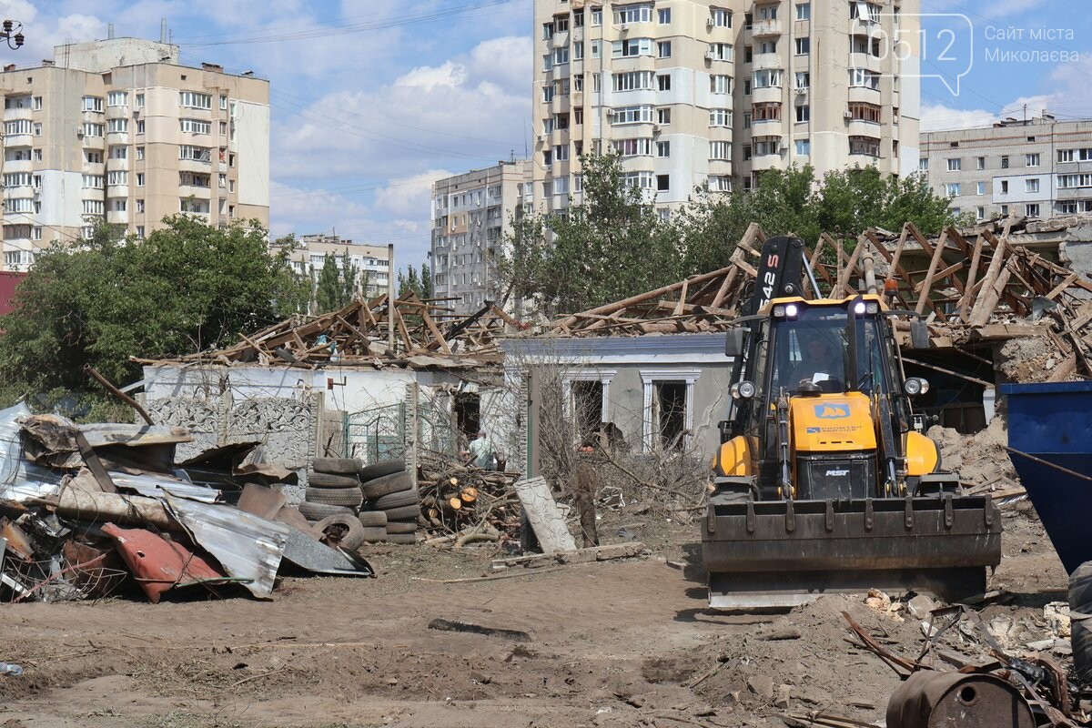 Последствия авиационного удара по Николаеву 3 августа 2025