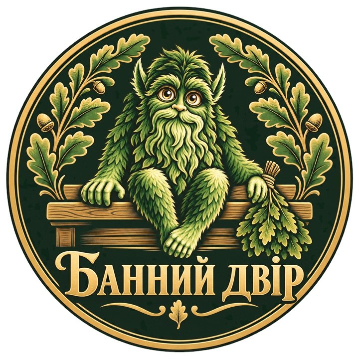 Логотип - Банний двір, Лазня на дровах