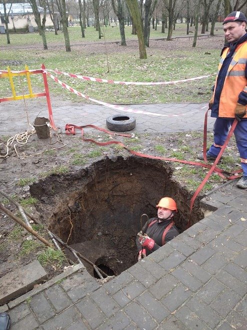 Обвал грунта в Николаеве