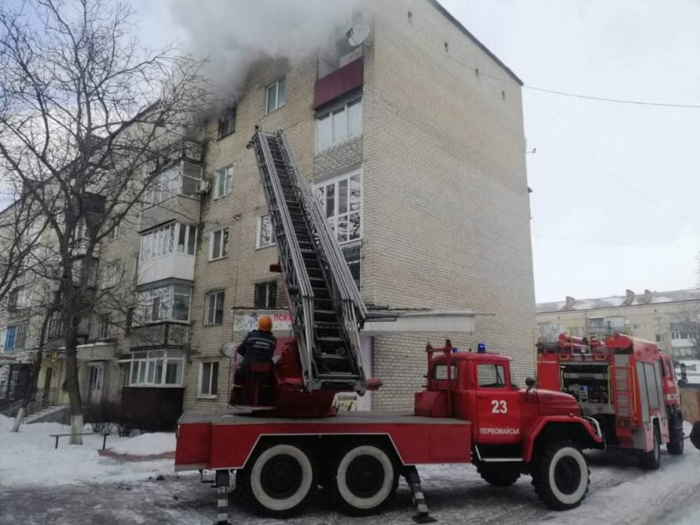 Пожар в Николаевской области, В Николаевской области горела квартира