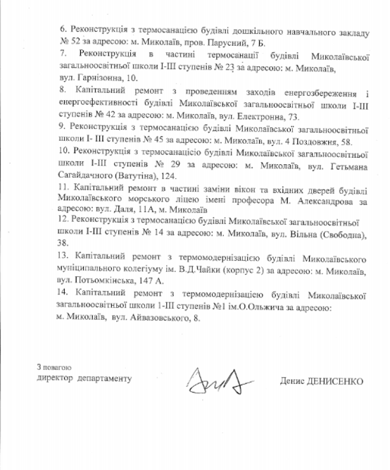 В николаевских учебных учреждениях планируют провести реконструкцию и капремонт с термоизоляцией