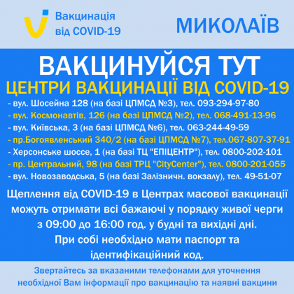 Центры вакцинации