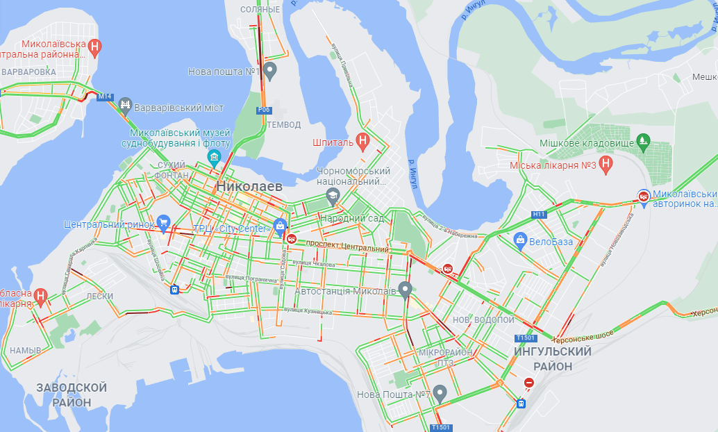 Пробки в Николаеве: где затруднено движение, - ФОТО