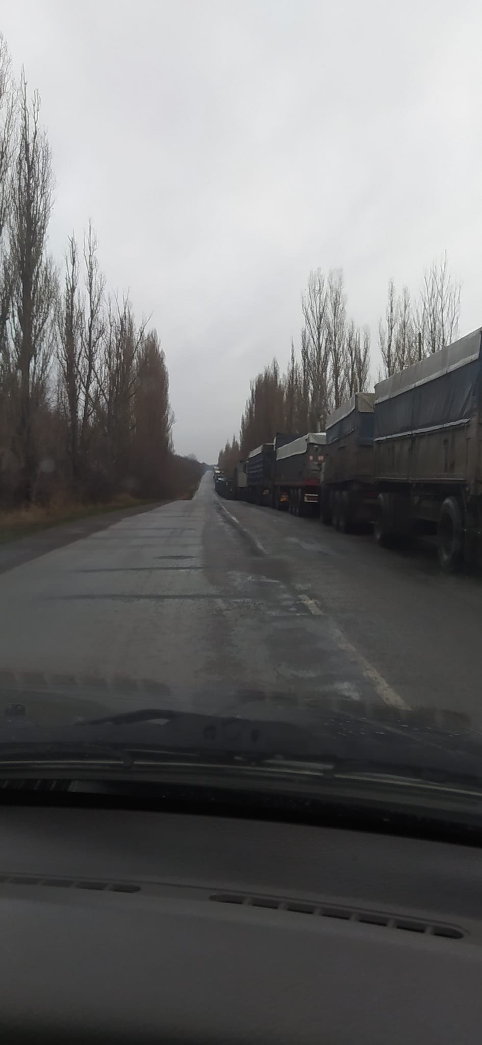 фуры блокируют дорогу под Николаевом