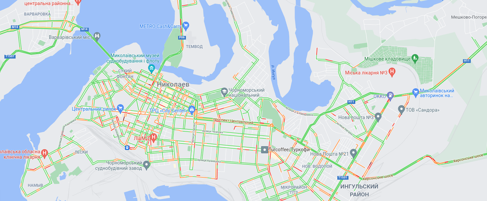 Пробки в Николаеве Пробки в Николаеве
