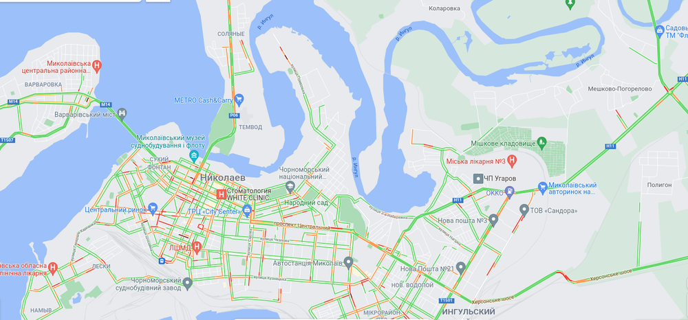 Пробки в Николаеве: какая обстановка на дорогах города 