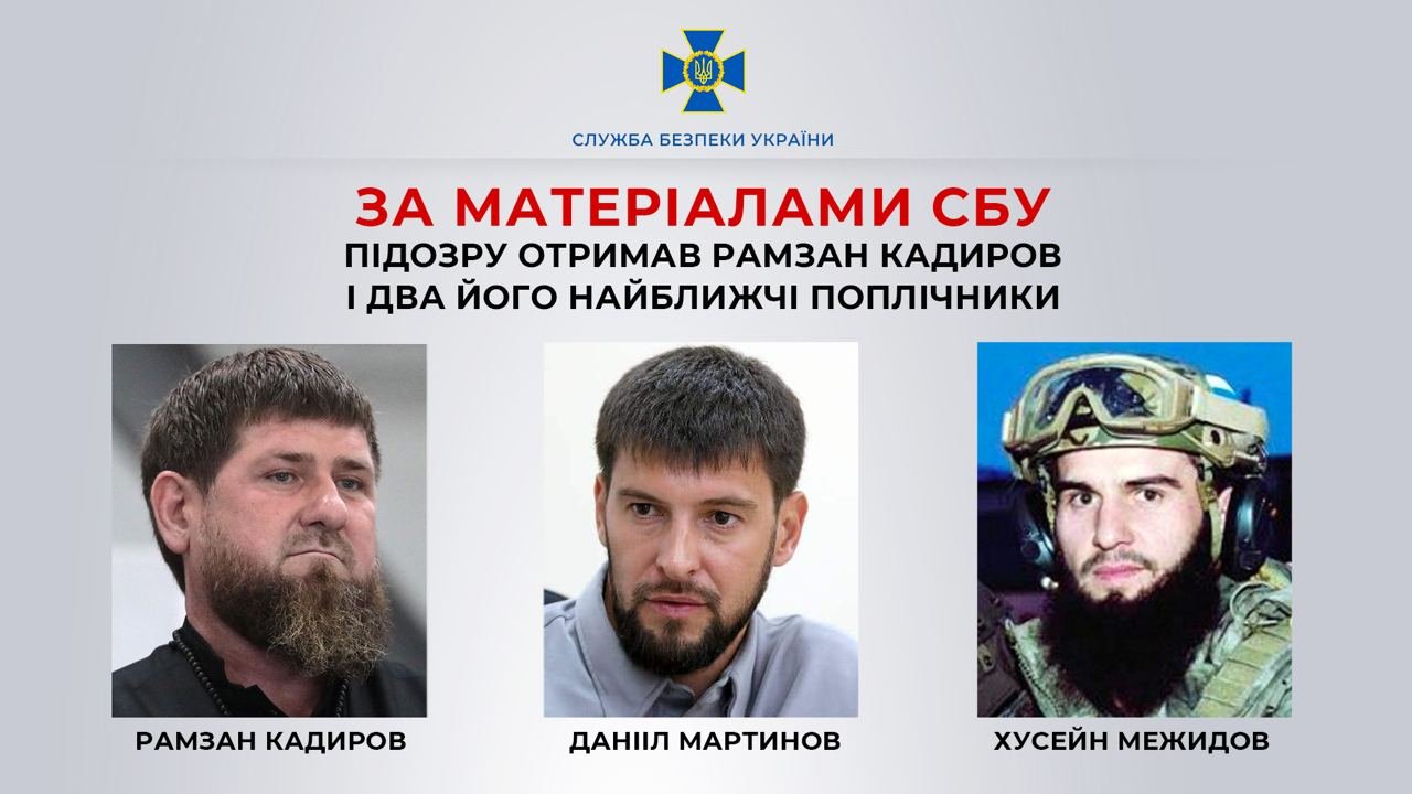 СБУ повідомила про підозру Кадирову та двом його посіпакам, - ФОТО 