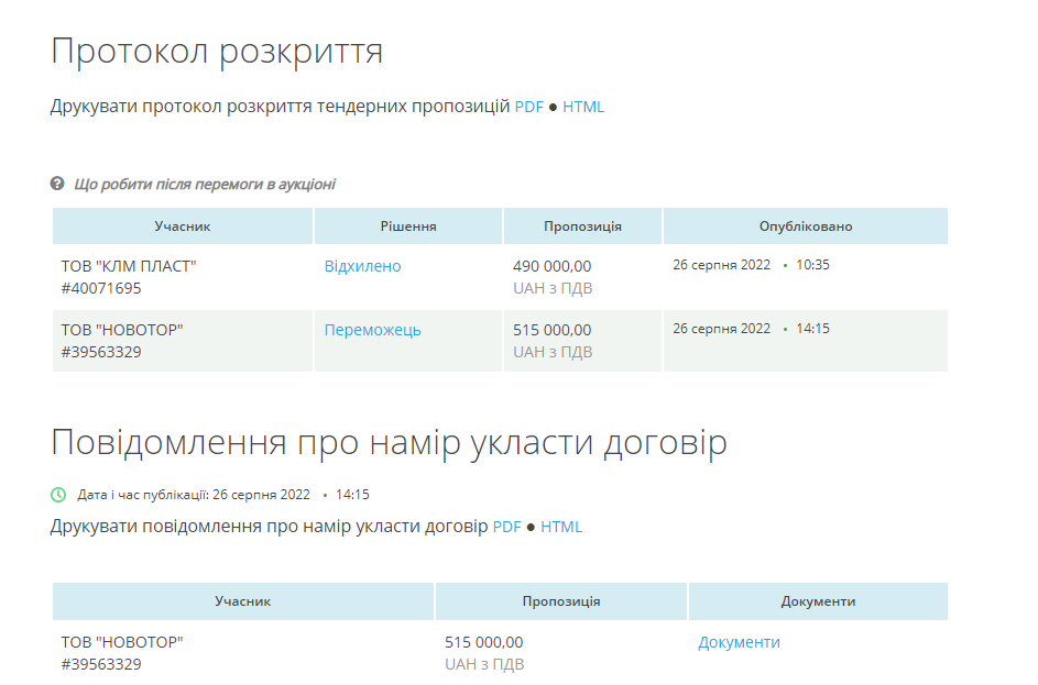 Тендер на прибирання гумових шин