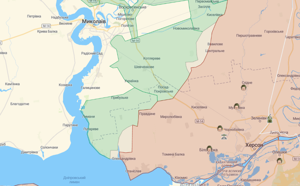 Два прифронтових села на Миколаївщині - Лупареве та Лимани знаходяться менше, ніж 20 кілометрах від окупованої території Херсонщини