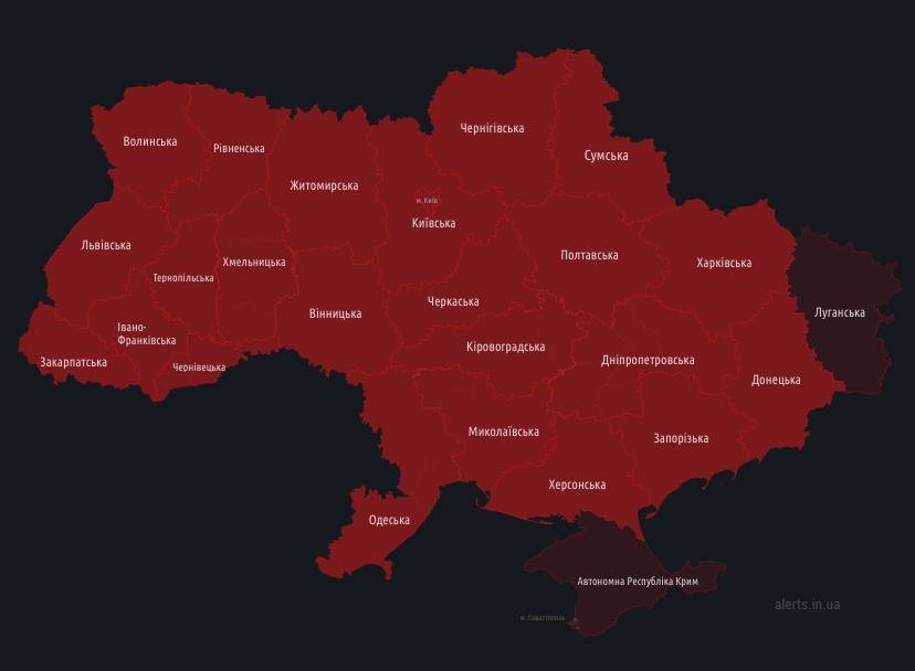 На Миколаївщині вже втретє оголосили повітряну тривогу 