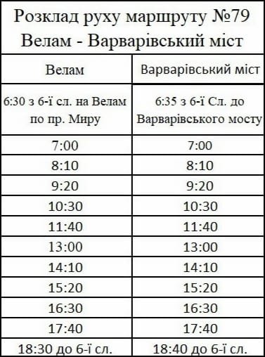 У Миколаєві, через нестачу водіїв, змінено графік руху маршруту №79