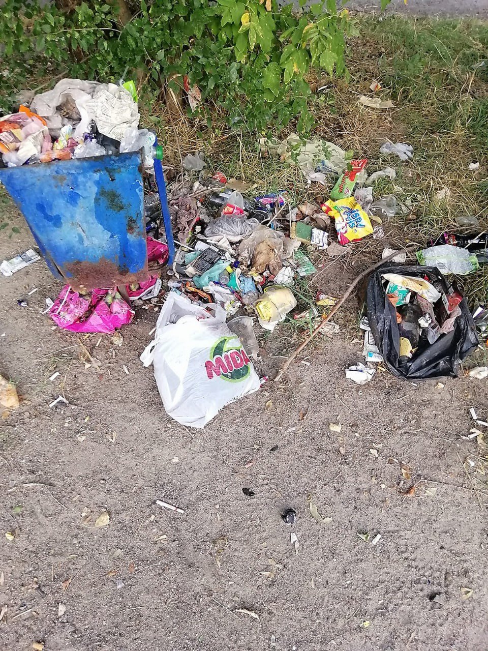 В одному з мікрорайонів Миколаєва ліквідували сміттєзвалищє на дитячому майданчику,- ФОТО
