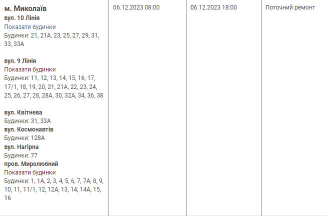 Поточний ремонт та техобслуговування: у Миколаєві пройдуть планові відключення світла 