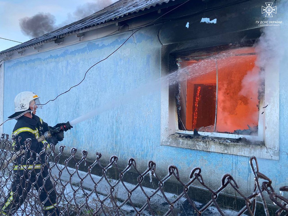 Протягом доби на Миколаївщині сталося 6 пожеж: всі у житловому секторі,- ФОТО 