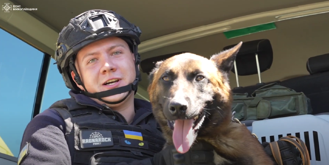 Сапер-кінолог Андрій Балашов із Квадом