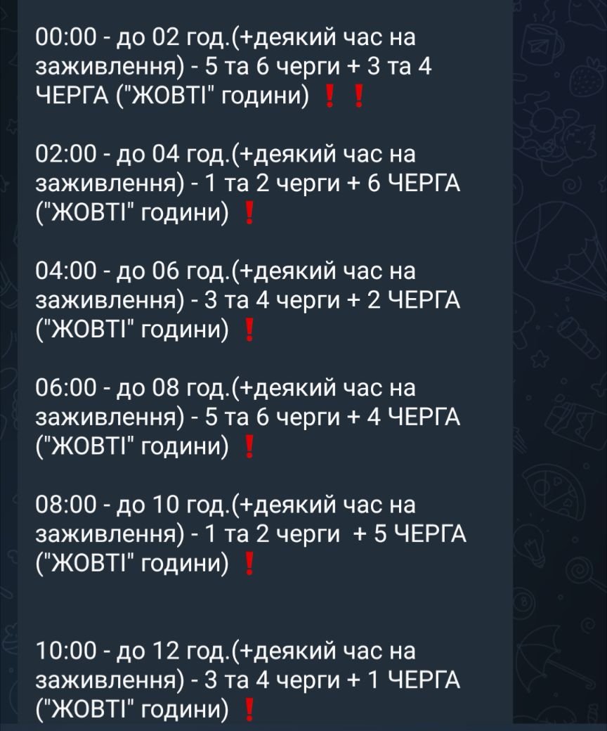 Отключение очередей в Николаеве на 16 июля