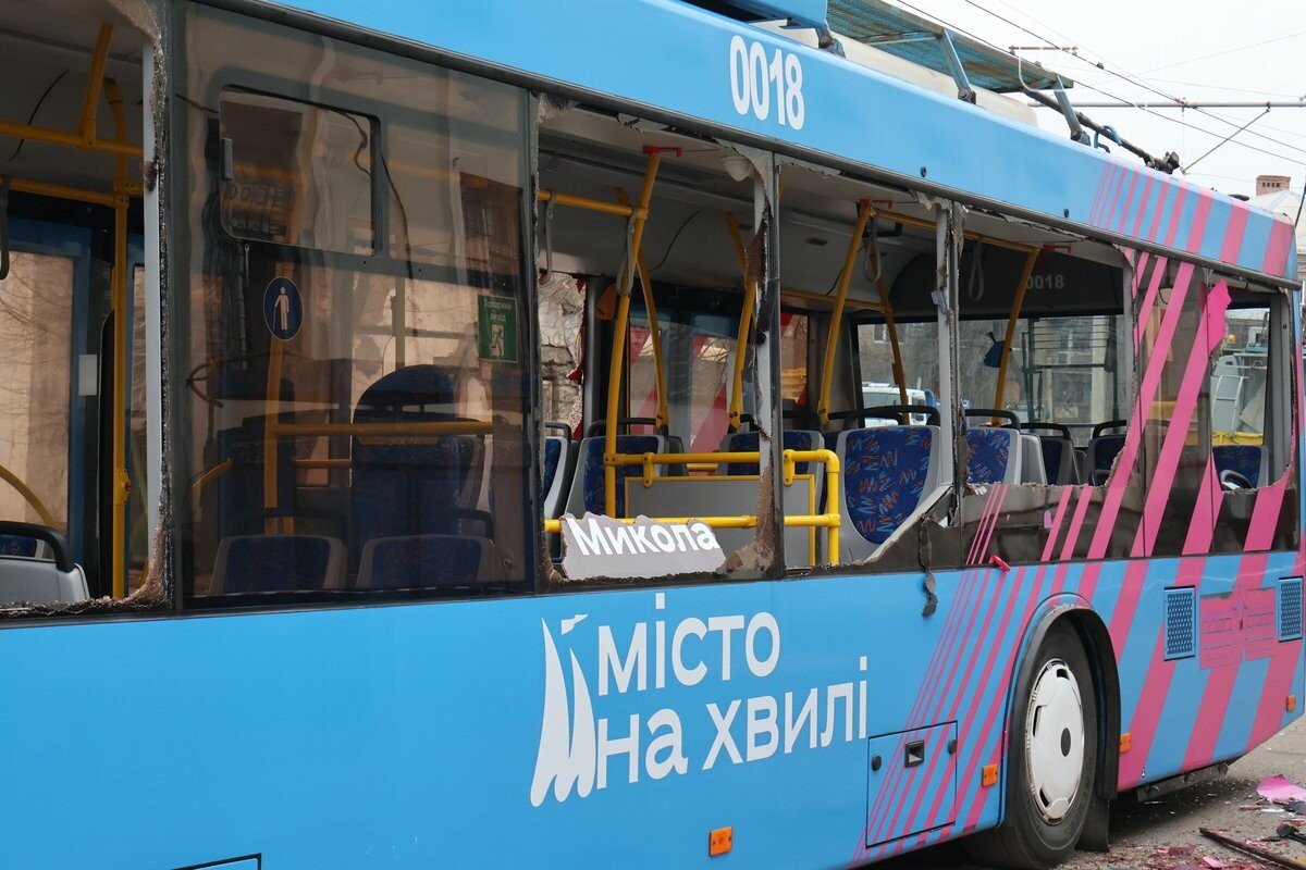 Наслідки російської атаки для КП "Миколаївелектротранс" в ніч на 22 січня. Фото 0512