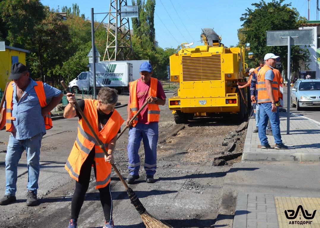 Ремонт дороги в Николаеве
