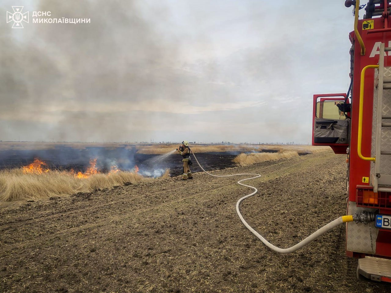 Пожары в Николаевской области