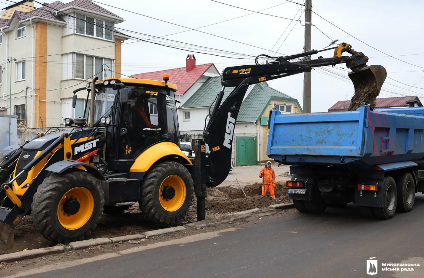 Ремонт трамвайных путей в Николаеве
