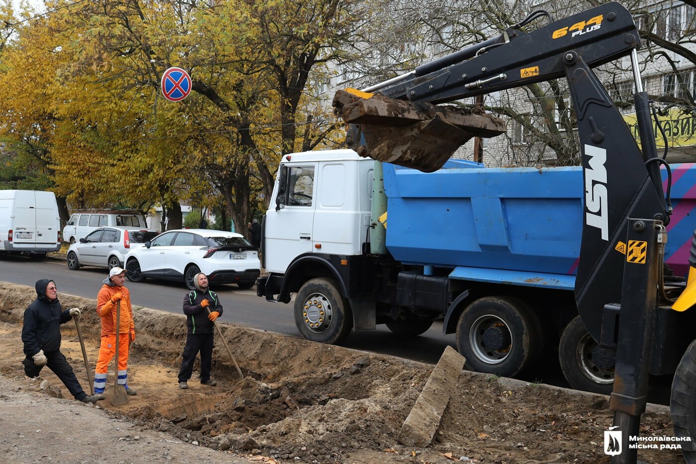 Ремонт трамвайных путей в Николаеве