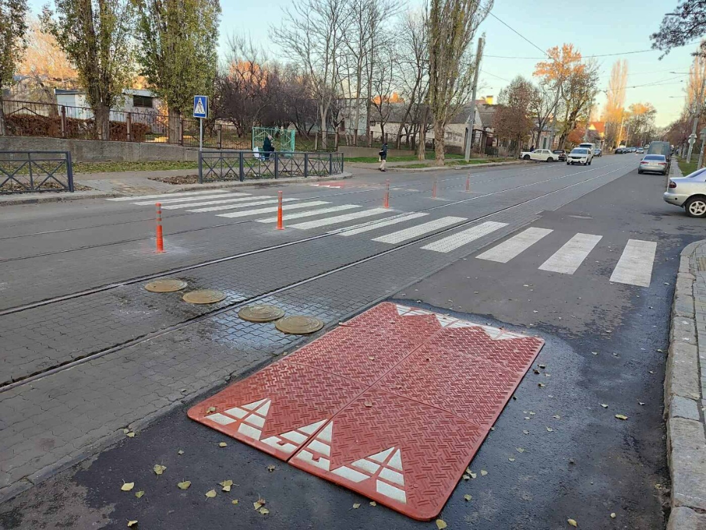 В Николаеве установили дорожные холмы