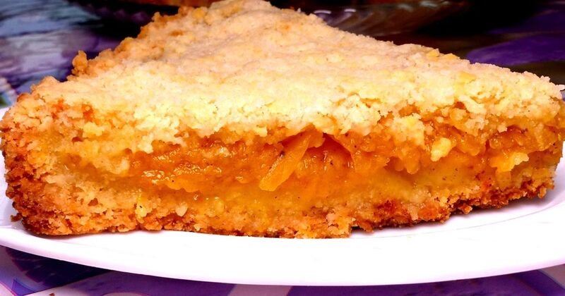 Осенний пирог с клюквой и апельсином