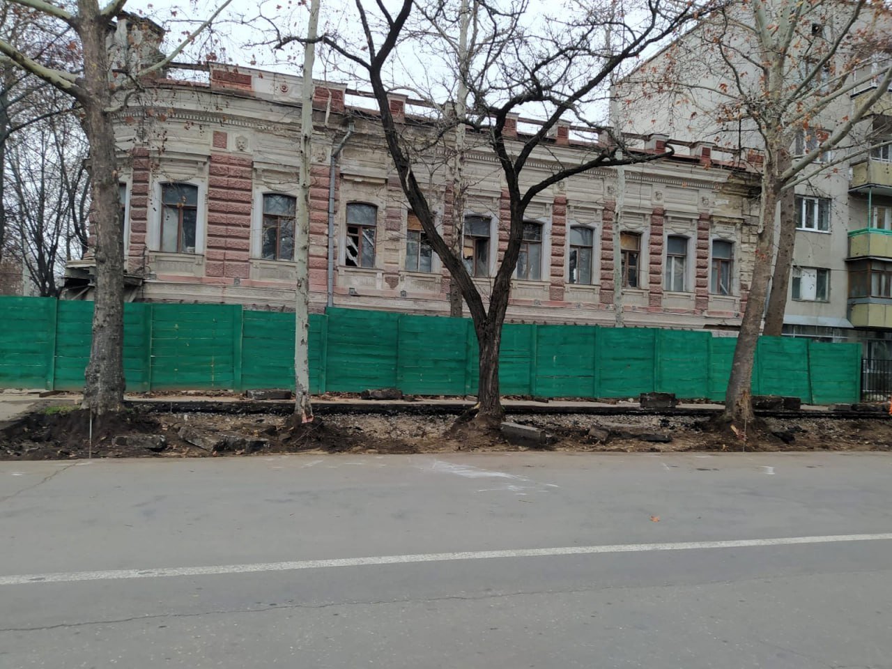 Поврежденные деревья в Николаеве