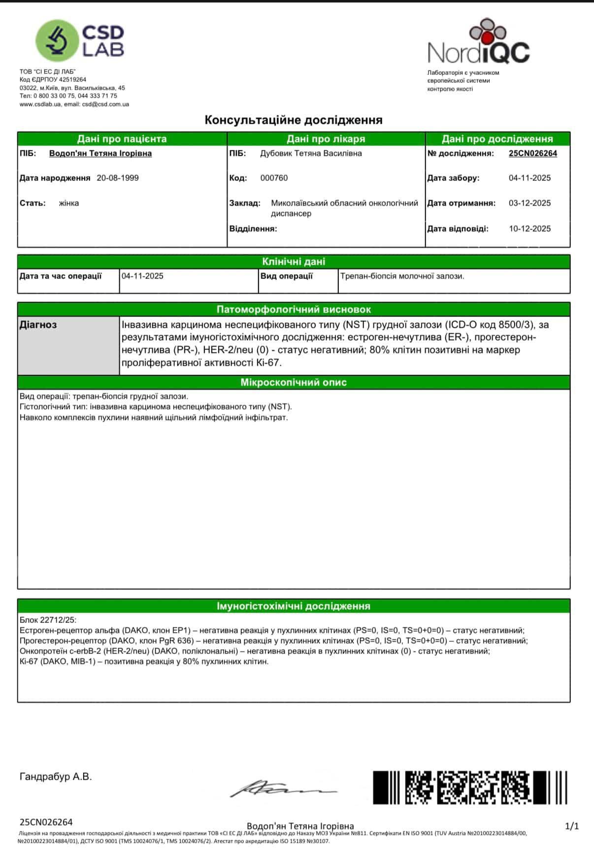 Документы предоставлены семьей Татьяны