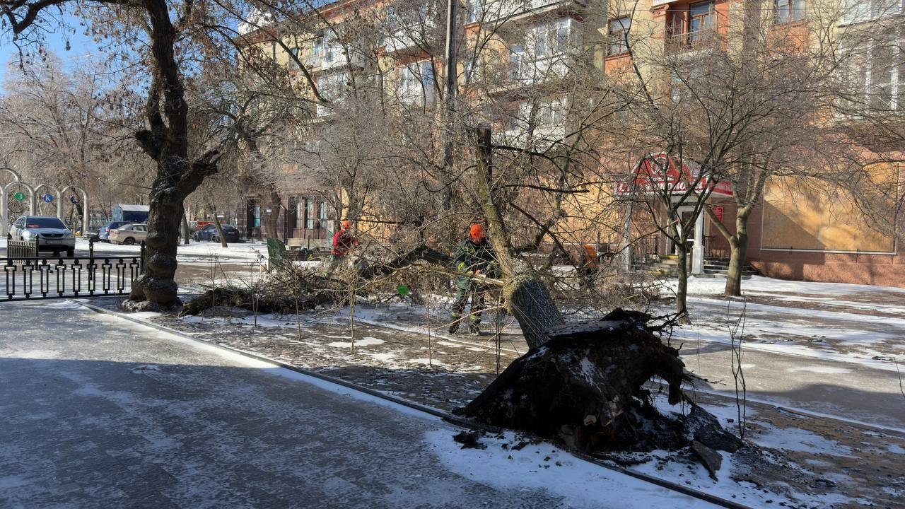 Ликвидация последствий непогоды в Николаеве