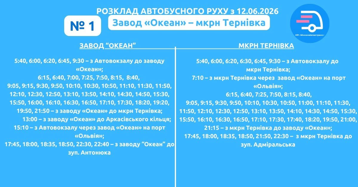 Автобусы 1 Николаев