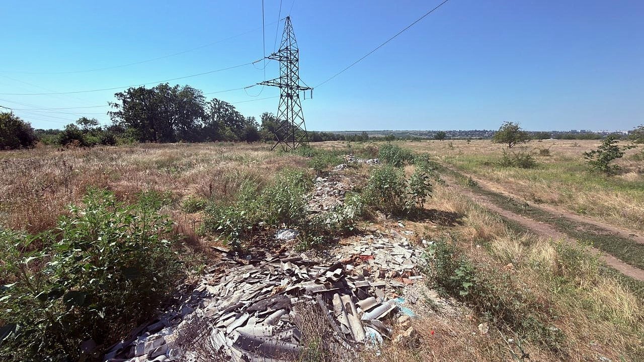 Сброс отходов после убоя скота в Николаевской области